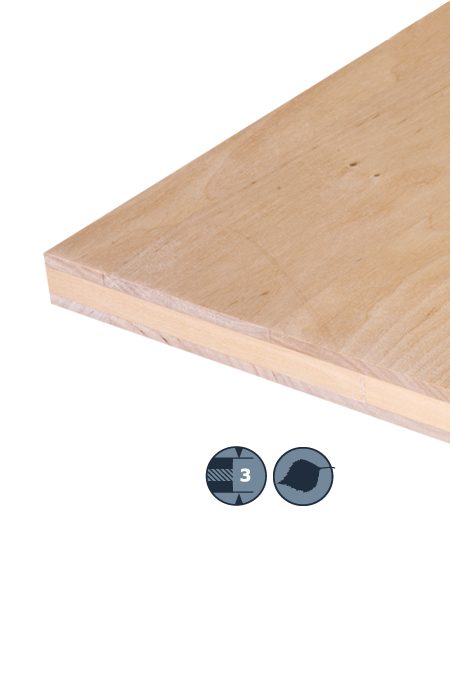 TILLY Three-layer hardwood panel: Birch