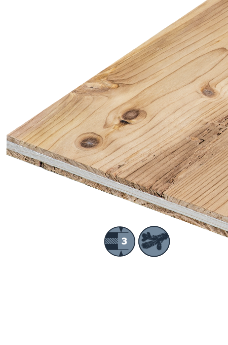 TILLY Panneau trois plis résineux: Épicéa vieux bois