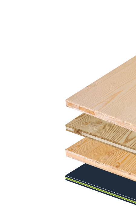 TILLY Three-layer soft wood panel